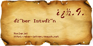 Éber István névjegykártya